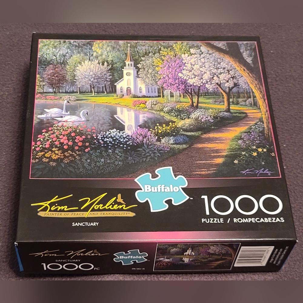 1,000 Piece Jigsaw Puzzle, "Sanctuary" by Kim Norlien with Poster, Buffalo, GUC